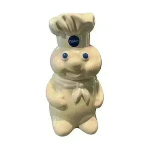 Vintage 1988 12'' Pillsbury Doughboy Cookie Jar Ceramic Kitchen Collectible